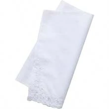 Womens Large Soft White Embroidered Handkerchiefs - 60s Cotton Square 16 Inch - 3 件 + 白色 - 查看 3