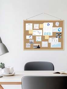 Multi-Functional Cork Board With Wooden Frame - Ideal For Jewelry Organization, Photo Display, And Note-Taking, A Lovely Storage Rack For Bedroom And Study - White - View 6