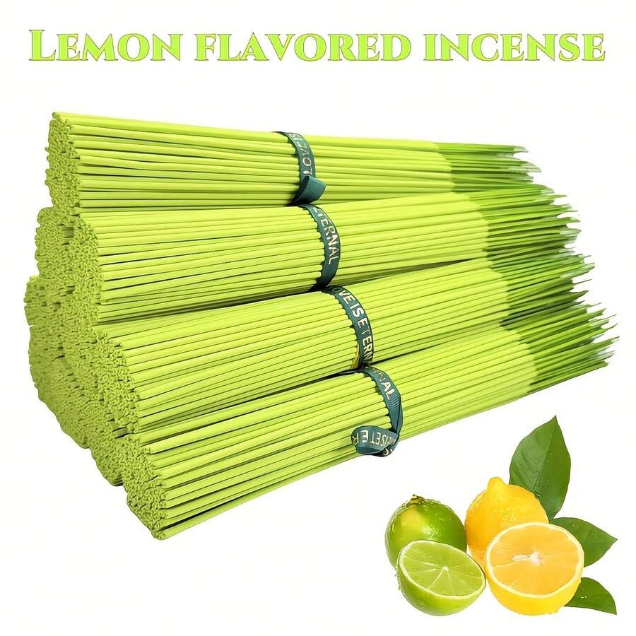 [Pilihan Populer] Stik Dupa Aroma Lemon, Versi Panjang 12,6 Inci, Aroma Jeruk dan Herbal Tahan Lama, Waktu Bakar 40-60 Menit, Cocok untuk Rumah, Meditasi, Kantor, dan Acara Lainnya - lemon - View 1