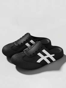 1 đôi dép lê EVA kiểu retro unisex, trang phục ngoài trời thời trang. - màu đen - Xem 7