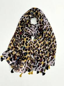 1 chiếc khăn quàng cổ nữ đơn giản in họa tiết, khăn quàng cổ thời trang, khăn choàng chống nắng đi biển mới, khăn choàng chất liệu giả vải lanh dành cho nữ. - Nhiều màu - Xem 13