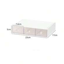 Organizador de escritorio apilable con cajones transparentes, caja de almacenamiento de plástico con múltiples compartimentos para papelería, cosméticos, joyas, escritorio de oficina, tocador de maquillaje y almacenamiento de encimera - Multicolor - Ver 4