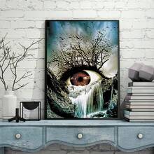 Bộ tranh đính kim cương 5D không khung - Tranh thêu kim cương tròn tự làm, tranh đính kim cương toàn bộ trên vải canvas, tranh khảm, quà tặng thủ công, thích hợp trang trí phòng khách, phòng ngủ, văn phòng. Quà tặng nghệ thuật tự làm - viên kim cương tròn - Xem 1