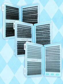 640/608 Pcs D-Curl Natural False Eyelashes, 10D+20D+30D/30D+40D+5D Mixed Pack, Dense Black, Suitable For Beginners, Large Capacity Lash Book, Artificial Manga Classic False Eyelashes, Long-Lasting And Durable, Suitable For Daily, Party, Wedding, Christmas, Music Festival And Other Occasions Eye Makeup, Single Lash, False Eyelashes - D - View 11
