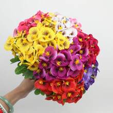 1/3 Bông Hoa Pansy Nhân Tạo Chống Tia UV, Cây Giả Dùng Để Trang Trí Chậu Cây Ngoài Trời, Cửa Trước, Hiên Nhà, Sân Vườn, Cửa Sổ, Nhà Cửa - Nhiều màu - Xem 3