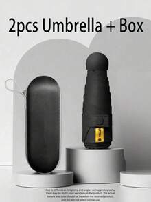 RainyUmbrella 女士高端折叠迷你胶囊防晒伞，两用防晒雨伞 - 彩色 - 查看 6