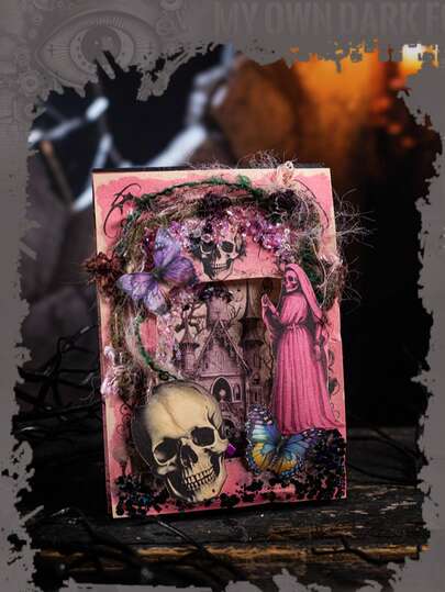 Gothic Weekly Vintage Paper, Gothic Series, Dark Style 30 Sheets Scrapbooking Paper, Decoration Paper Pack, Stationery, Toys, Can Be Used To Decorate Water Bottles, Notebooks, Laptops, Luggage, Scrapbook Supplies, Junk Journal Supplies, Craft Supplies For Adults