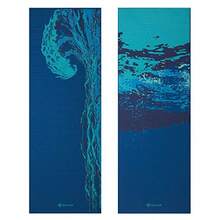 Gaiam - Tapete de yoga de alta calidad reversible extra grueso antideslizante para ejercicios y ejercicios de fitness para todo tipo de yoga pilates y entrenamientos en el piso 68 x 24 x 6 mm - Aguas Pacficas - Ver 2