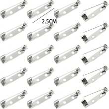 50 chiếc kim băng an toàn tự làm dài 2cm, chất liệu làm trâm cài hai lỗ thẳng, phụ kiện trang sức. - trắng - Xem 8