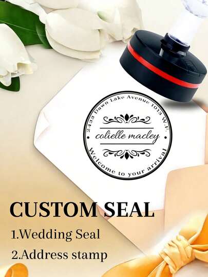 1 Stück personalisierter Hochzeitsstempel, Adressstempel, individualisierter Hochzeitsstempel, Einladungsstempel, personalisierter Stempelset mit Familienname, individualisierter runder Stempel, individualisierter Rücksendeadressstempel, Ewige Ehe Name und Hochzeit Geschäftsstempel, individuell handgefertigter runder Stempel, voller Liebe, Namensdesign, Familienbuchstabenkombination Unterschrift, DIY Einladungskartenstempel, multifunktional, schimmelbeständig, dekorativ, exquisit, modisch, hochwertig, niedlich, modern