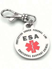 Personalized Engraved Pet ID Tag Stainless Steel Medical Symbol For Dogs Service Animal Collar Pendant Custom 1pc Accessory TN1KValentine's Day Gift For Her MMTG - 銀色 - 查看 7