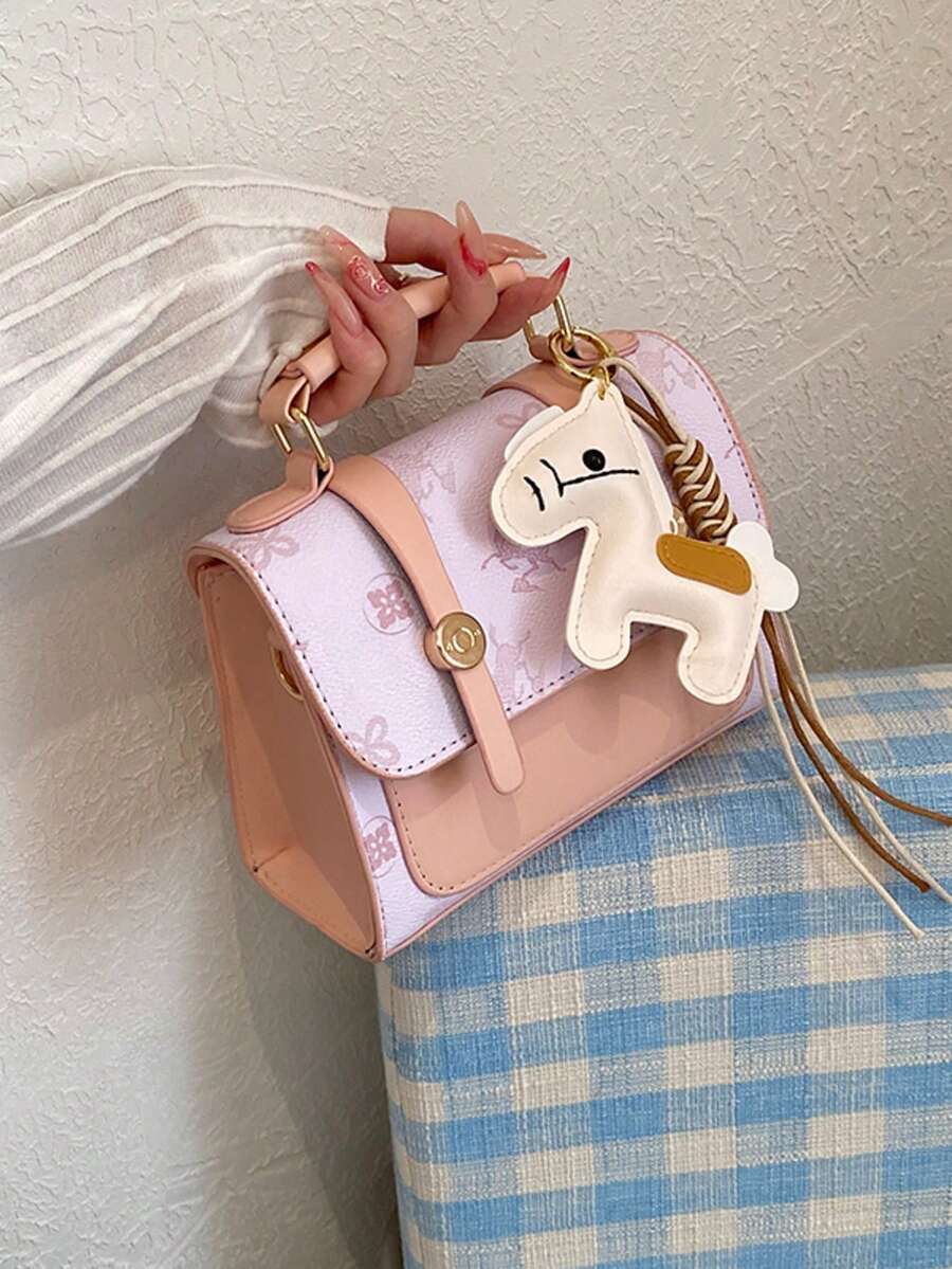 Faux Leather Colorblock Mini Flap Printed Animal Pattern Women Handbag Clutch