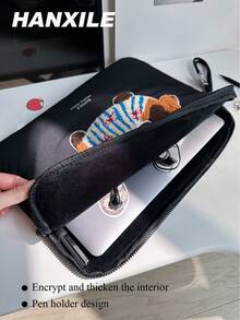 Túi đựng máy tính họa tiết chó xúc xích dễ thương, túi bên trong đựng máy tính 10/13/15 inch và vỏ bảo vệ máy tính bảng. - Xem 8