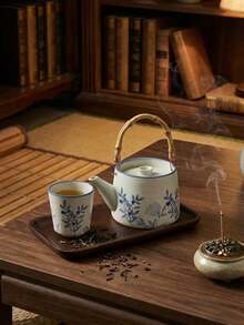 DearDali 一套450毫升复古日式手绘可重复使用冷泡茶壶，家用茶具套装，斋月礼物 - 海綿花白 - 查看 2