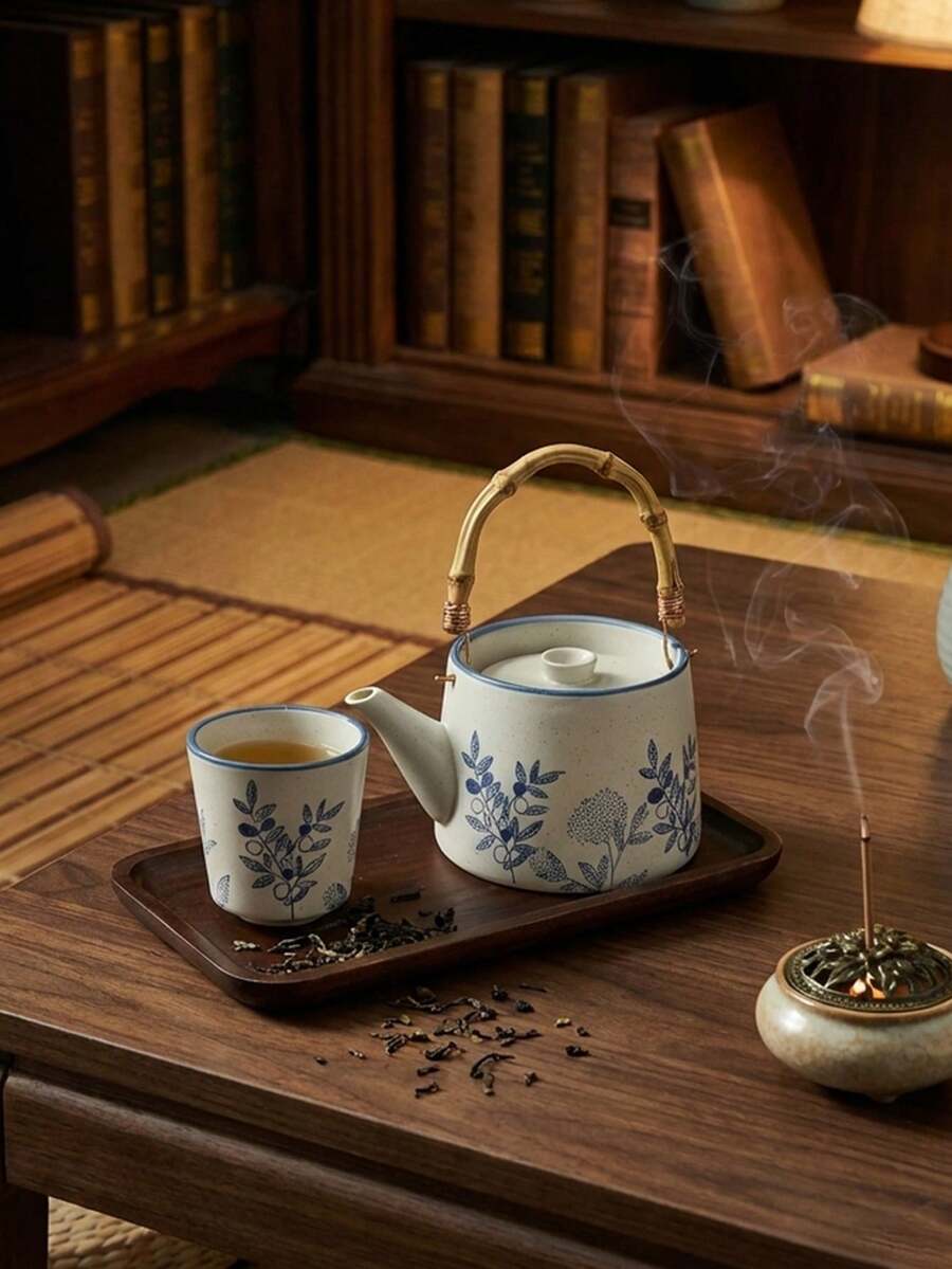 DearDali 一套450毫升复古日式手绘可重复使用冷泡茶壶，家用茶具套装，斋月礼物