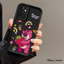 MINISO Disney Lotso "Don't Worry" TPU Phone Case, Strawberry Rainbow Version Compatible With Samsung S26 Ultra/S26 Edge/S26 Plus/S26/S25 Ultra/S25 Plus/S25/S25FE/S25Edge/S24Ultra/S24Plus/S24/S24FE/S23FE/S23Ultra/S23Plus/S23/S22Ultra/S22Plus/S22/S21Ultra/S21Plus/S21/A15/A16/A17/A23/A24/A25/A26/A33/A34/A35/A36/A52/A53/A54/A55/A56/A71/A72/A73, Christmas Gift For Girlfriend - White - View 2