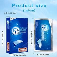 14 Pieces Of Teeth Whitening Strips - 5D / Strips. For Daily Use. Deep Cleaning Whitening Strips. Teeth Whitening Strips. - 7盒/14片 - 查看 7