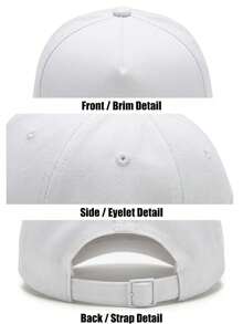 1pcs Von Dutch Eye Wings Flames Printed Baseball Cap, Classic Casual Retro Y2K Unisex Baseball Cap, Adjustable Size, Lightweight And Sun Protection, Suitable For Outdoor Sports, Daily Parties, And Vacations, - trắng - Xem 6
