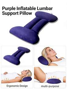 1pc Lumbar Support Pillow For Sleep, Relieves Lower Back Numbness, Adjustable Waist Support Cushion, Portable Inflatable Pillow For Driving, Flying, Camping Equipment - Multicolor - View 5