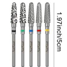 1 pezzo Punta per trapano per unghie in carburo di tungsteno NotNoot - 3/32" affusolata, altamente efficace per rimuovere il gel, adatta per trapano elettrico per unghie, per uso professionale in salone di bellezza e per manicure domestica - Multicolore - Visualizzare 4