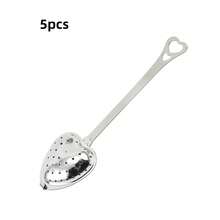 Heart-Shaped Tea Infuser Set Made Of 304 Stainless Steel, With A Reusable Tea Strainer And Filter, Perfect For Wedding Gifts Or Home Décor. - Multicolor - View 8