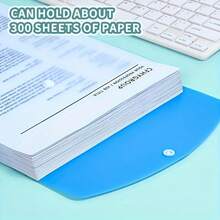 A4透明活页夹,11孔设计 - 可扩展活页文件夹,带按扣和标签槽,防水文件整理器,适用于学校和办公室,返校用品,办公用品 - A - 查看 11