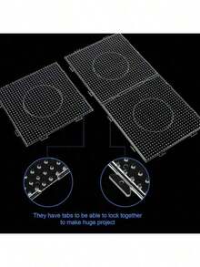 5 Mm Fuse Beads Pegs Plastic Boards Large Clear Pegs Kits Template Beading Supplies For Craft Projects, 10 Different Shapes(45 Pcs) - White - View 4