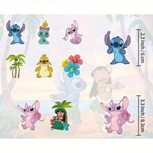 Disney Bộ trang trí bánh sinh nhật và bánh cupcake chủ đề Lilo & Stitch, hình hoạt hình Stitch, dành cho tiệc sinh nhật. - Như hình minh họa. - Xem 6