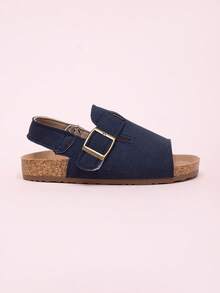 Dép xăng đan đế bằng cho bé gái, giày đi biển thường ngày cho trẻ em, mùa hè. - Màu xanh lam - Xem 2