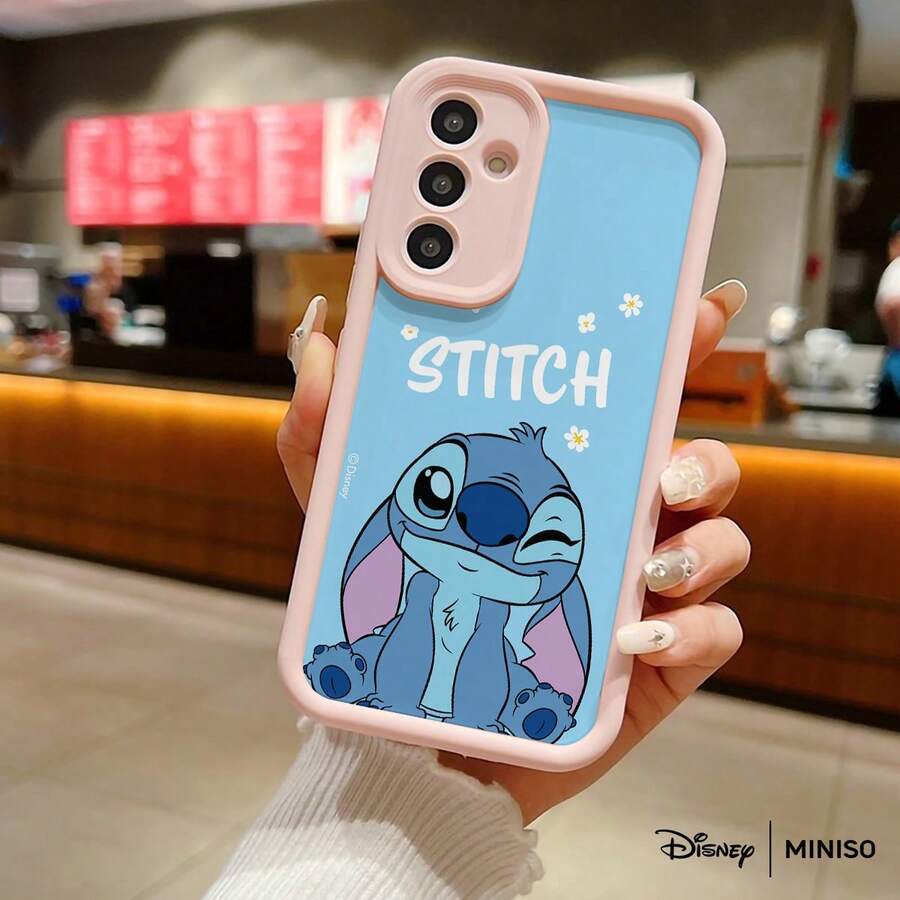 名创优品迪士尼史迪奇闪烁蓝色TPU手机壳,“STITCH”字母保护套,适用于三星S26 Ultra/S26 Edge/S26 Plus/S26/S25 Ultra/S25 Plus/S25/S25FE/S25Edge/S24 Ultra/S24 Plus/S24/S24FE/S23FE/S23 Ultra/S23 Plus/S23/S22 Ultra/S22 Plus/S22/S21 Ultra/S21 Plus/S21/A15/A16/A17/A23/A24/A25/A26/A33/A34/A35/A36/A52/A53/A54/A55/A56/A71/A72/A73,圣诞礼物送给女朋友 - 粉色 - 查看 1