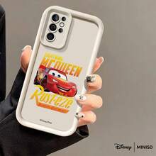 Ốp điện thoại MINISO Disney Cars Lightning McQueen Rastar-Eats bằng nhựa TPU, thiết kế xe đua cổ điển, phù hợp với Samsung S26 Ultra/S26 Edge/S26 Plus/S26/S25 Ultra/S25 Plus/S25/S25FE/S25Edge/S24Ultra/S24Plus/S24/S24FE/S23FE/S23Ultra/S23Plus/S23/S22Ultra/S22Plus/S22/S21Ultra/S21Plus/S21/A15/A16/A17/A23/A24/A25/A26/A33/A34/A35/A36/A52/A53/A54/A55/A56/A71/A72/A73, quà tặng Giáng sinh - Hồng - Xem 3