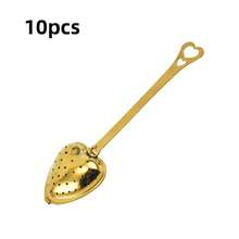 Heart-Shaped Tea Infuser Set Made Of 304 Stainless Steel, With A Reusable Tea Strainer And Filter, Perfect For Wedding Gifts Or Home Décor. - Multicolor - View 14