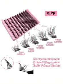 Bộ nối mi D-Roll Fluffy Cluster tự nhiên 120 miếng, dung tích lớn, dành cho mẹ yêu thích mi giả hoa hướng dương! - Xem 3