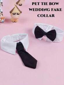 PETSIN 1pcPet Bowtie Necktie Bowknot Wedding Neck Bib False Collar - Multicolor - View 6