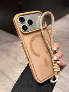 1个全新哑光磁吸挂绳手机壳，兼容 17 Pro Max、16、15、14、13 Pro Max、12、11，简约小众时尚高端奢华软边TPU+PC硬背，防刮防指纹全包保护套，便携实用多功能 - 沙漠金 - 查看 4