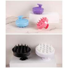 Shampoo Brush, Scalp Massager, Hair Washing Brush, Plastic Hair Brush - Black - View 6