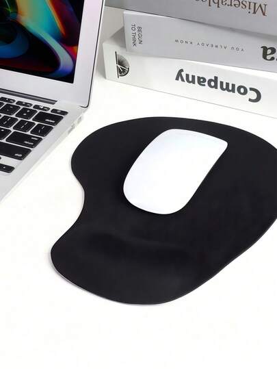 1 tấm lót chuột văn phòng màu trơn có hỗ trợ cổ tay và hiệu ứng 3D lập thể