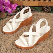 2026 New Women's Platform Slide Sandals, Plus Size, Fashionable, Suitable For All Occasions, Global - Beige - View 14
