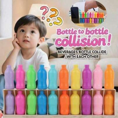 一套ABS记忆瓶颜色配对游戏——适合课堂破冰策略游戏和户外娱乐，可提高认知能力。趣味团体聚会游戏，也是一份独特的圣诞礼物。
