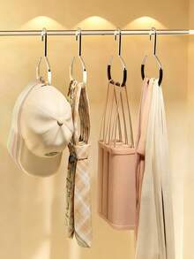 4/1pc Belt Holder Rack, Metal Storage Hanger Organizer, Cap Holder Rack, Bra Holder Rack, Tie Holder Rack, Belt Holder Rack, Scarf Holder Rack, Storage Hooks, Suitable For Dorm Closet, Home, Hotel, Etc., Portable Travel Hooks - Multicolor - View 4