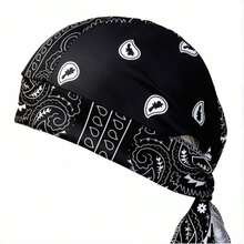 Pirate Style Amoeba Print Cycling Bandana - Multicolor - View 2