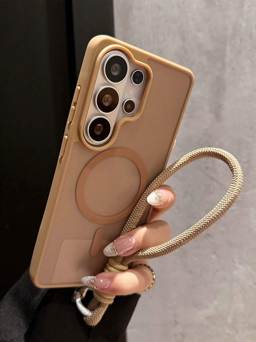1个全新哑光磁吸挂绳手机壳，兼容 17 Pro Max、16、15、14、13 Pro Max、12、11，简约小众时尚高端奢华软边TPU+PC硬背，防刮防指纹全包保护套，便携实用多功能