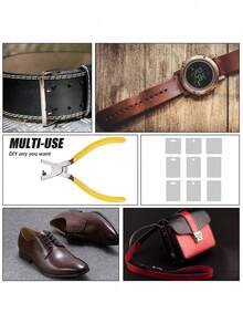 1件装通用手持式皮带打孔工具，适用于皮带、鞋带、表带，男士情人节礼物，情人节婚礼礼物，生日礼物，钳子，工具，文件夹夹子 - 打孔鉗 - 查看 11