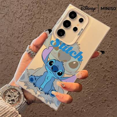 MINISO Disney Stitch Double Image Mirror Phone Case, Cute Cartoon Protective Cover For Samsung S26 Ultra/S26 Edge/S26 Plus/S26/S25 Ultra/S25 Plus/S25/S25FE/S25Edge/S24Ultra/S24Plus/S24/S24FE/S23FE/S23Ultra/S23Plus/S23/S22Ultra/S22Plus/S22/A15/A16/A17/A35/A36//A54/A55/A56/ Stocking Stuffers The Girlfriend