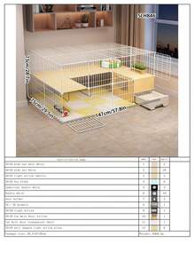 可移动室内猫笼，双层小型公寓猫屋，猫公寓 - 彩色 - 查看 17
