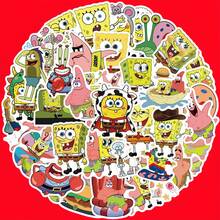 SpongeBob SquarePants 90pcs SquarePants Themed Sticker Roll - Random Styles, Featuring SquarePants, Squidward, Sandy, Plankton, Mr. Krabs Characters, Soft Colors, Suitable For Crafts, Gift Wrapping, Phone And Cup Decoration, Birthday Themes And DIY Projects, Cute Cartoon DIY Decorative Stickers For Phone Cases, Laptops, Notebooks, Guitars, Cups, Stationery, Waterproof Stickers - A - View 3