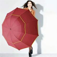 1把105厘米大号雨伞，黄色包边，防水防紫外线，适合通勤、摄影等场合，便携易用，男女通用，多种颜色可选。 - 105-反天堂 - 查看 13
