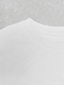 Short Sleeve Tops WomenWhite Crop Top With 'SPICY' Chili Pepper Print - Soft Cotton Blend, Short Sleeve, Perfect For Casual Summer Outfits2026crop Top - trắng - Xem 3