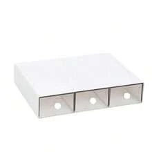 Organizador de escritorio apilable con cajones transparentes, caja de almacenamiento de plástico con múltiples compartimentos para papelería, cosméticos, joyas, escritorio de oficina, tocador de maquillaje y almacenamiento de encimera - Multicolor - Ver 11