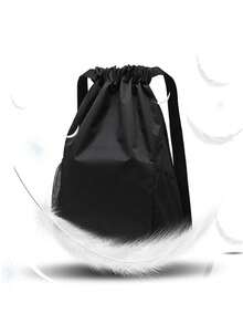 Large Capacity Lightweight Drawstring Backpack, Unisex Football/Basketball Bag, Waterproof Outdoor Sports Gym Bag - Multicolor - View 6